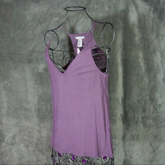 NWT Purple racer back tank top size XS by H&M - Picture 6 of 6